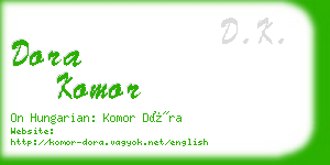 dora komor business card